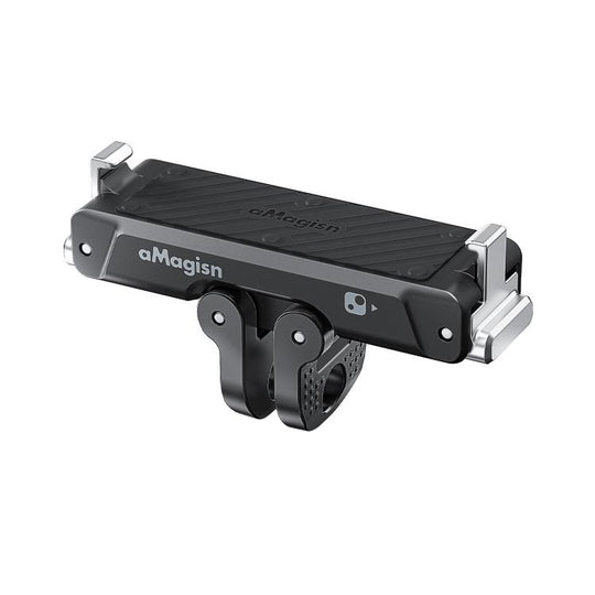 For Insta360 Go Ultra Camera AMagisn Metal Quick Release Magnetic Adapter With 1/4-Inch Threaded Hol(Black)