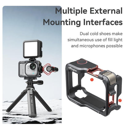 AMagisn Metal Cage For Insta360 GO Ultra Quick Release Protective Frame With Silicone Cover(TF01) - Mount & Holder by AMagisn | Online Shopping UK | buy2fix