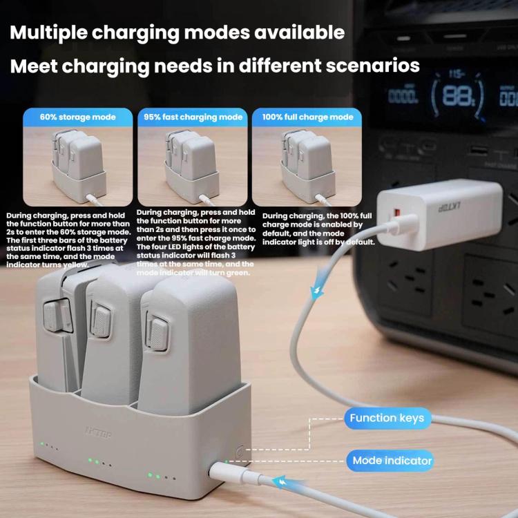 For DJI Flip LKTOP FC326 65W 3-Channel Battery Charge Manager - Other by LKTOP | Online Shopping UK | buy2fix