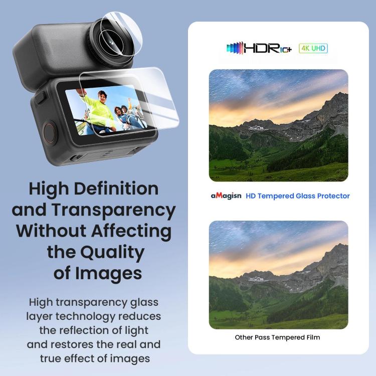 For DJI Osmo Nano aMagisn Tempered Glass Screen Protector Lens Film, Spec: 1set - Protective Film & Stickers by aMagisn | Online Shopping UK | buy2fix