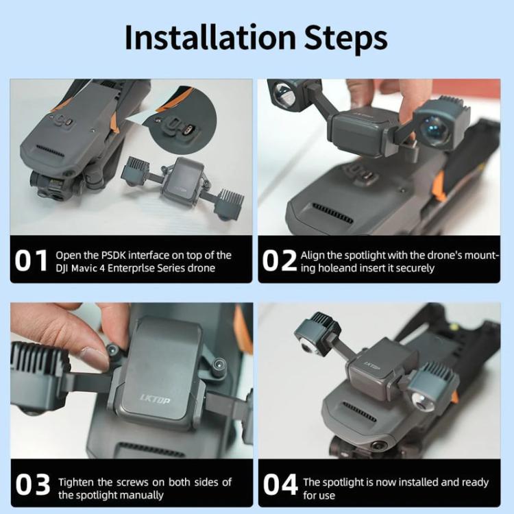 For DJI Matrice 4E / 4T LKTOP LK340 40W Searchlight Drone Mounted Colorful Flashing Lamp - Others by LKTOP | Online Shopping UK | buy2fix