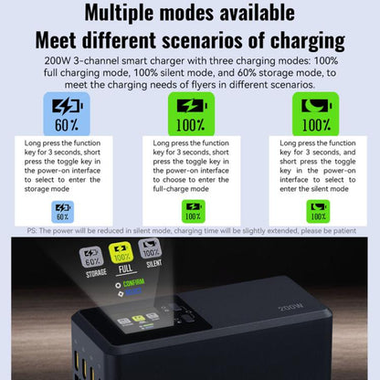 For DJI Matrice 4T / 4E LKTOP UC342 200W 3-Channel Charger Aerial Photography Charging Butler US Plug - Charger by LKTOP | Online Shopping UK | buy2fix