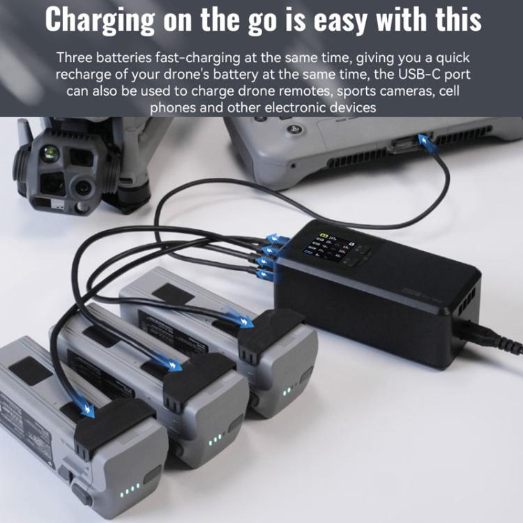 For DJI Matrice 4T / 4E LKTOP UC342 200W 3-Channel Charger Aerial Photography Charging Butler EU Plug - Charger by LKTOP | Online Shopping UK | buy2fix