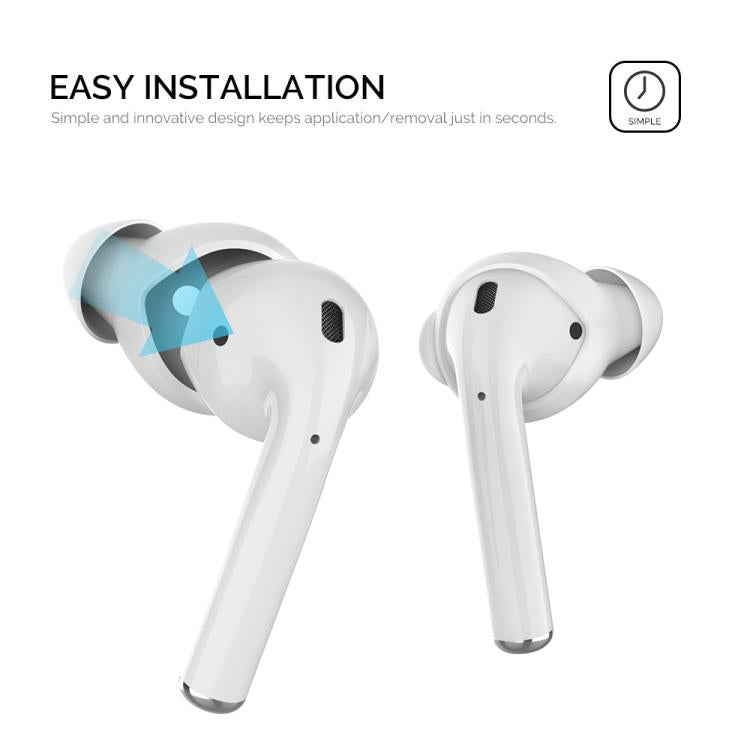 For AirPods 1 / 2 AhaStyle PT66 3pairs Silicone In-Ear Soundproof Ear Case, Color: Small White - Anti-dust & Ear Caps by AhaStyle | Online Shopping UK | buy2fix