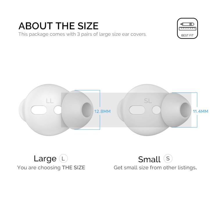 For AirPods 1 / 2 AhaStyle PT66 3pairs Silicone In-Ear Soundproof Ear Case, Color: Large Light Blue - Anti-dust & Ear Caps by AhaStyle | Online Shopping UK | buy2fix