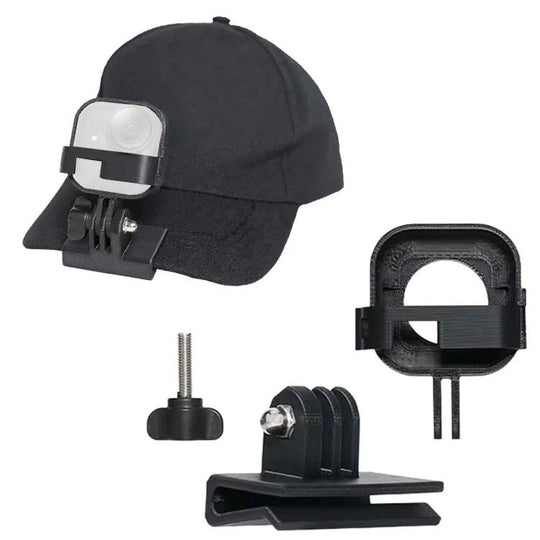 Hat Mount For Insta360 GO Ultra POV Cap Clip For Hands-Free First Person Shooting(Black)