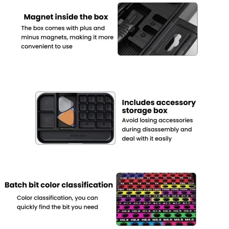 CREATIONSPACE YDL-21132 132pcs Multi-Functional Precision Screwdriver Set Laptop Phone Disassembly Tools - Screwdriver Set by CREATIONSPACE | Online Shopping UK | buy2fix