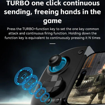 D8+ Wired & Wireless Telescopic Game Controller Foldable USB-C, Hall Sensing Joystick For Switch/Android/IOS/PC(Gray) - Controller Gamepad by buy2fix | Online Shopping UK | buy2fix