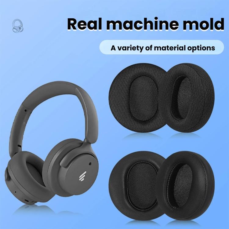 2pcs Ear Cushions for Edifier Fit900NB Headphones Soft Earpads Football Net Black - Earmuff & Pad by buy2fix | Online Shopping UK | buy2fix