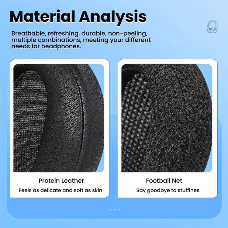 2pcs Ear Cushions for Edifier Fit900NB Headphones Soft Earpads Football Net Black - Earmuff & Pad by buy2fix | Online Shopping UK | buy2fix