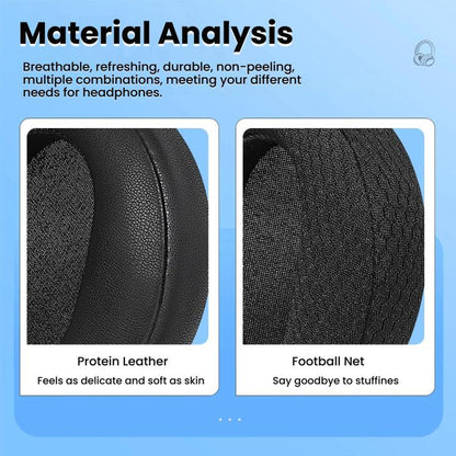 2pcs Ear Cushions for Edifier Fit900NB Headphones Soft Earpads Football Net Black - Earmuff & Pad by buy2fix | Online Shopping UK | buy2fix