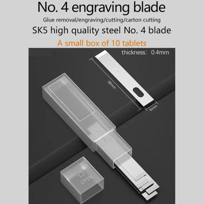 MaAnt M077 150pcs /Box Double-sided Flat Blade Cell Phone Repair Back Cover Removal Artistic Engraving Knife Blade, Spec: No. 4 - Others by MaAnt | Online Shopping UK | buy2fix