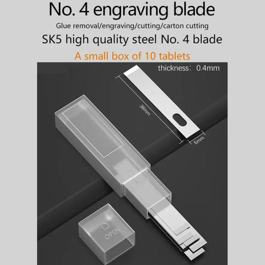 MaAnt M077 150pcs /Box Double-sided Flat Blade Cell Phone Repair Back Cover Removal Artistic Engraving Knife Blade, Spec: No. 4 - Others by MaAnt | Online Shopping UK | buy2fix