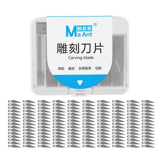 MaAnt M077 150pcs /Box Double-sided Flat Blade Cell Phone Repair Back Cover Removal Artistic Engraving Knife Blade, Spec: No. 11 - Others by MaAnt | Online Shopping UK | buy2fix