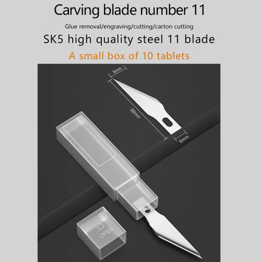MaAnt M077 150pcs /Box Double-sided Flat Blade Cell Phone Repair Back Cover Removal Artistic Engraving Knife Blade, Spec: No. 11 - Others by MaAnt | Online Shopping UK | buy2fix