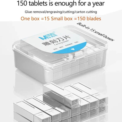 MaAnt M077 150pcs /Box Double-sided Flat Blade Cell Phone Repair Back Cover Removal Artistic Engraving Knife Blade, Spec: No. 11 - Others by MaAnt | Online Shopping UK | buy2fix