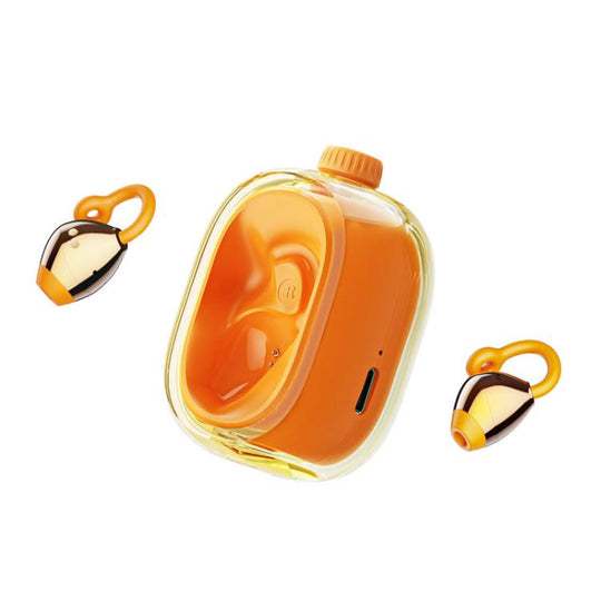 150 Languages AI Translation Wireless Clip Ear Bluetooth Earphone(Orange)