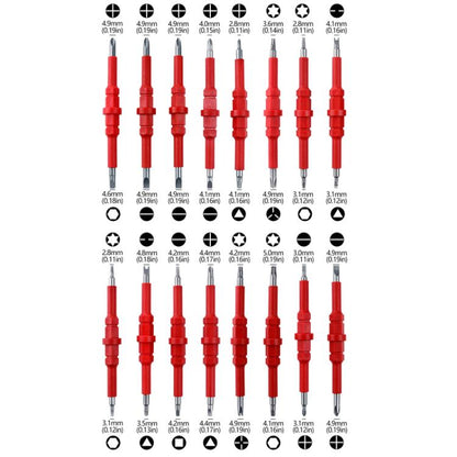 34 in 1 Manual Rubber-Coated Ratchet Screwdriver Repair Tool Set - Screwdriver Set by buy2fix | Online Shopping UK | buy2fix