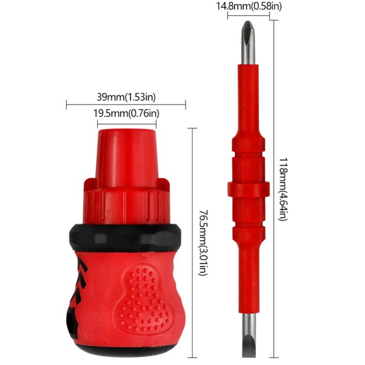 34 in 1 Manual Rubber-Coated Ratchet Screwdriver Repair Tool Set - Screwdriver Set by buy2fix | Online Shopping UK | buy2fix