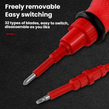 34 in 1 Manual Rubber-Coated Ratchet Screwdriver Repair Tool Set - Screwdriver Set by buy2fix | Online Shopping UK | buy2fix