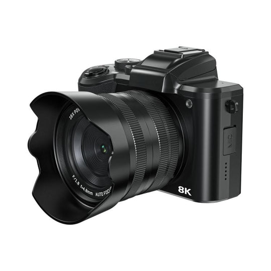 DC226 8K Camcorder With Front/Rear 48MP Dual Cameras, 3.2-Inch HD Touch Screen, LED Flash, HDMI Output & WiFi Transfer(UK Plug)