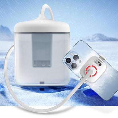 S3 Back Clip With Digital Display Mobile Phone Semiconductor Radiator Water-Cooled Game Live Cooler(White) - Cooling Fan Radiator by buy2fix | Online Shopping UK | buy2fix