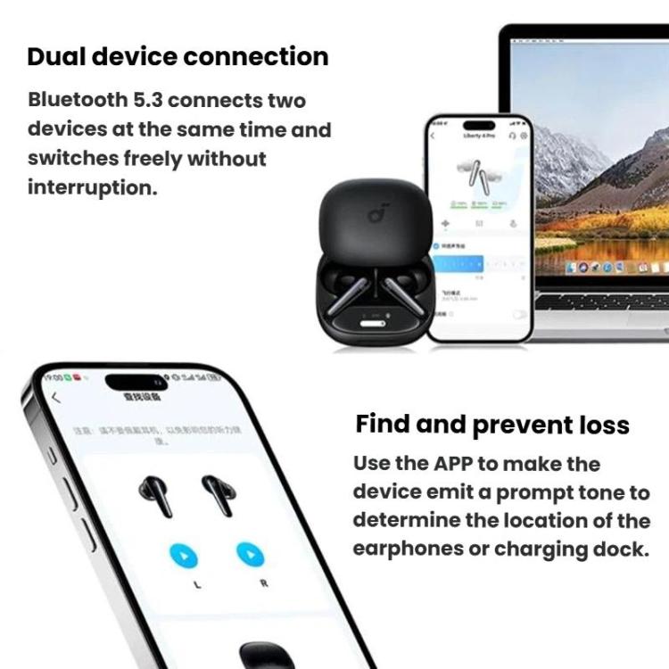 ANKER SoundCore Liberty 4 Pro Bluetooth Wireless Earphones(White) - Bluetooth Earphone by ANKER | Online Shopping UK | buy2fix