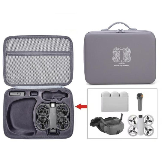 For DJI Neo 2 Motion Fly More Combo Hard Shell Carrying Case Sling Bag(Gray)