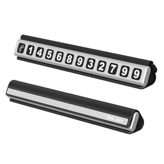 BEN.JACK BAL200621 General Magnetic Silicone Aluminum Alloy Temporary Parking Sign(Black)