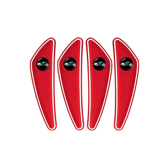 4pcs /Set Car Door Corner Anti-scratch Rearview Mirror Protectors, Color: Red