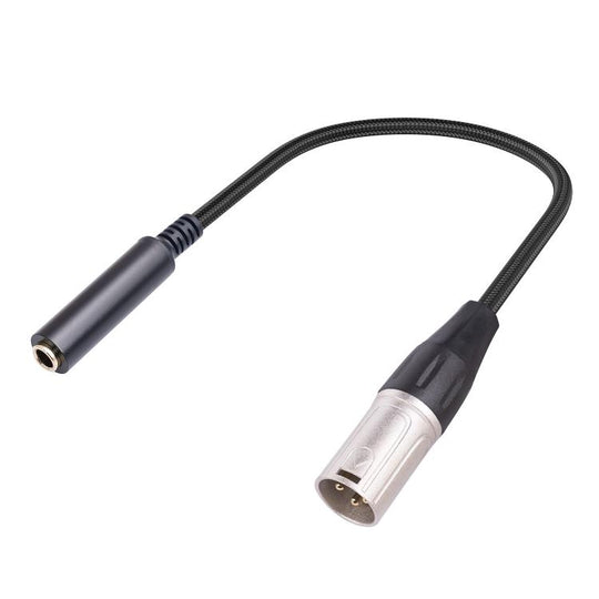 6.35mm Female to XLR Male to 1/4 inch TRS Audio Adapter Cable(30cm)