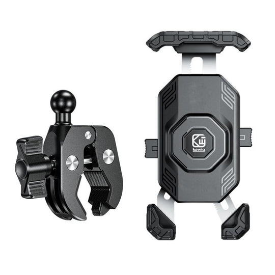 Kewig Motorcycle Riding Phone Mount Universal Quick-Release Phone Clip, Spec: Heavy-duty Clamp