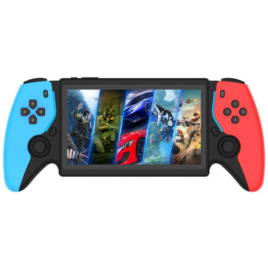 7.0 Inch Handheld Open-Source Game Console With High-Definition Arcade Battles, Color: P5 Blue Red
