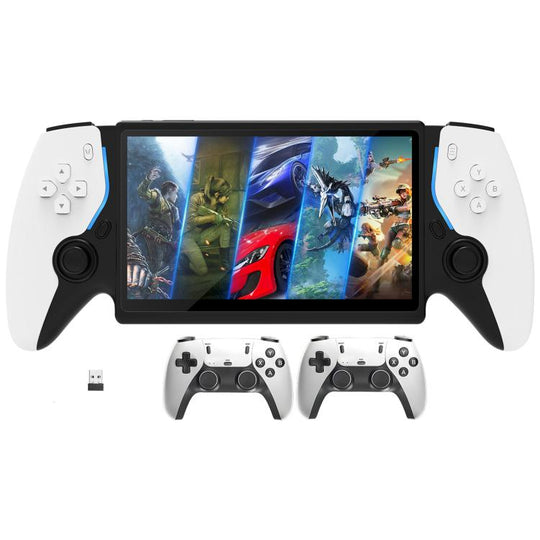 7.0 Inch Handheld Open-Source Game Console With High-Definition Arcade Battles, Color: P5 White Doubles Version