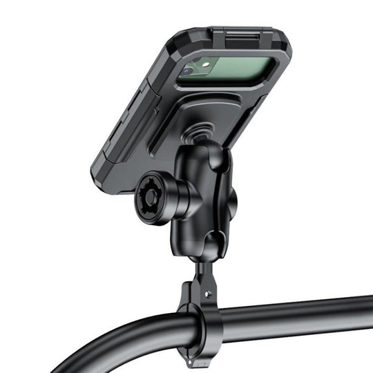 Motorcycle Heightened Rainproof Case Mount Bicycle Waterproof Box Phone Holder, Style: Small Handlebar