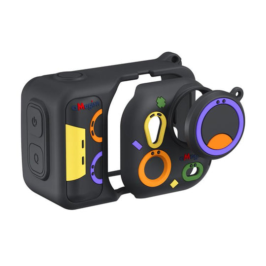 For Insta360 Go Ultra aMagisn Colorful Silicone Case Fun Durable Camera Skin Cover(Black)