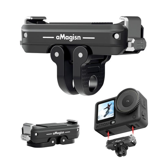 For DJI Osmo Action 6/Nano aMagisn Bidirectional Magnetic Quick Release Adapter  2.0(Black)