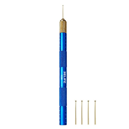 RELIFE TO6 6 In 1 High Purity Copper Solder Mopping Pin Set Cell Phone Motherboard Repair Solder Mopping