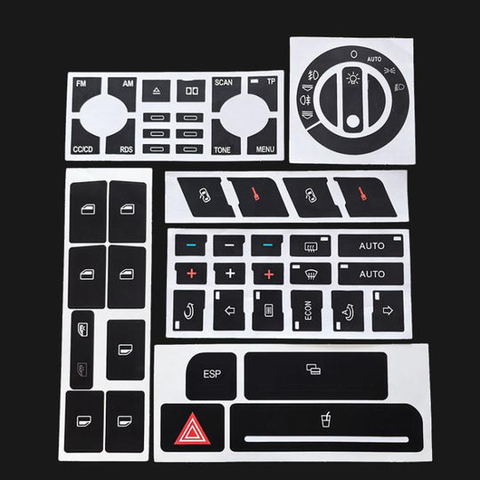 Automotive Button Crack Repair Sticker Set For Audi A4 / B6 / B7 / A6 / A2 / A3, Style: 1