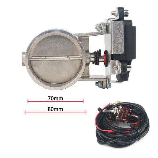 Electrically Controlled Exhaust Valve For Cars & Motorcycles Automotive Modified Valve Body, Spec: 2.75 inch 70mm