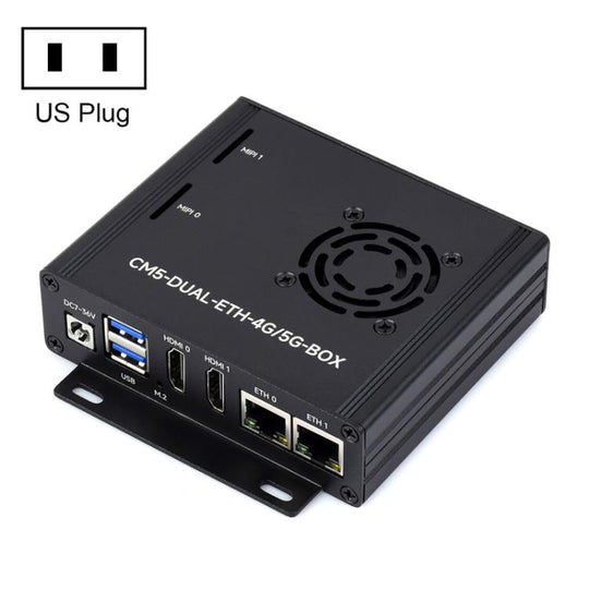 For Raspberry Pi CM5 WAVESHARE Dual Network Port Expansion Board Support 4/5G Communication Module US Plug