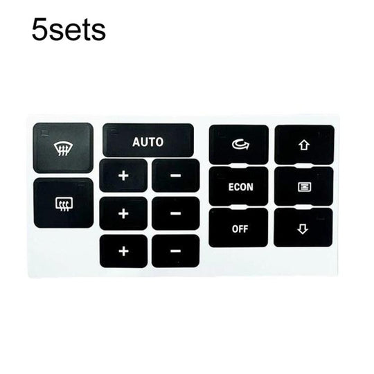 For Audi A6 C5 5sets Car Air Conditioner Panel Repair Stickers(Black)