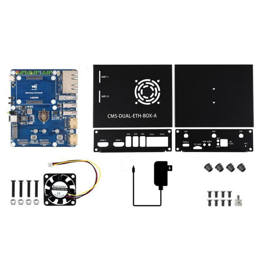 WAVESHARE Gigabit / 2.5G Dual Ethernet Base Board For Raspberry Pi CM5 EU Plug