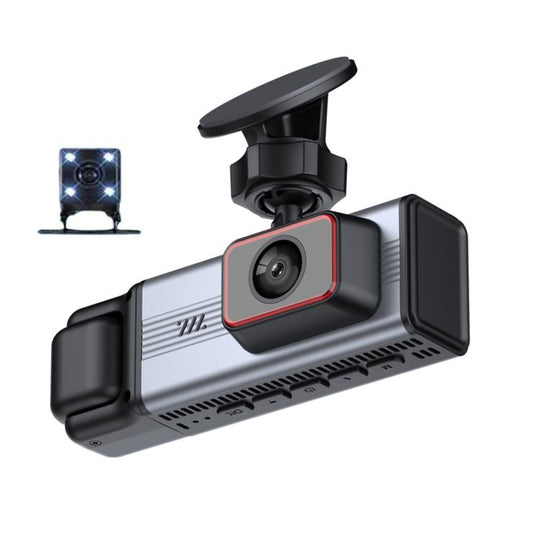3.16-inch HD 1080P Infrared Night Vision Car DVR, Specification: Front + Interior + Rear + Wi-Fi Connectivity