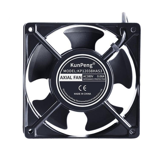 KunPeng KP12038HAS2 12cm Oil-Impregnated Bearing Cooling Fan Industrial AC Fan, Spec: 380V