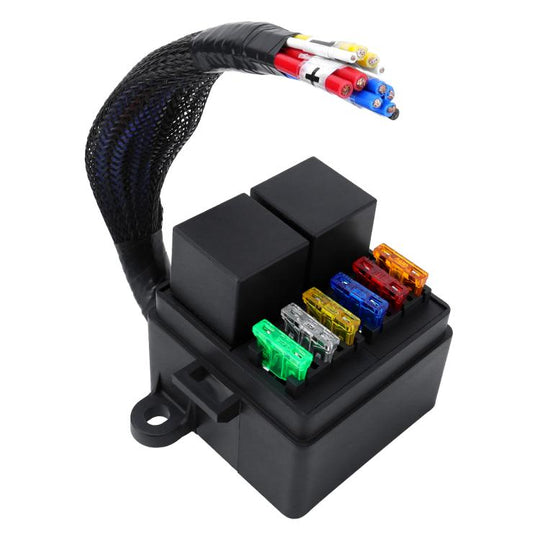 12V/80A Motorcycle 6-Way Waterproof Fuse Box with Starter Relay(CP-5268)