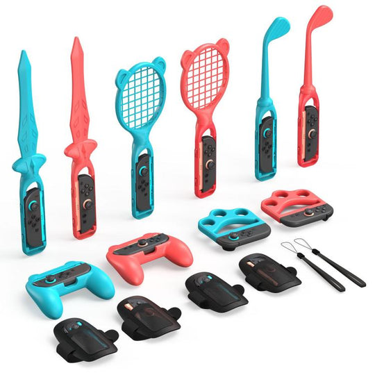 For Nintendo Switch 2 14 In 1 STARTRC GAMES Gamepad Sport Set Fencing Tennis Racket Racing Steering Wheel