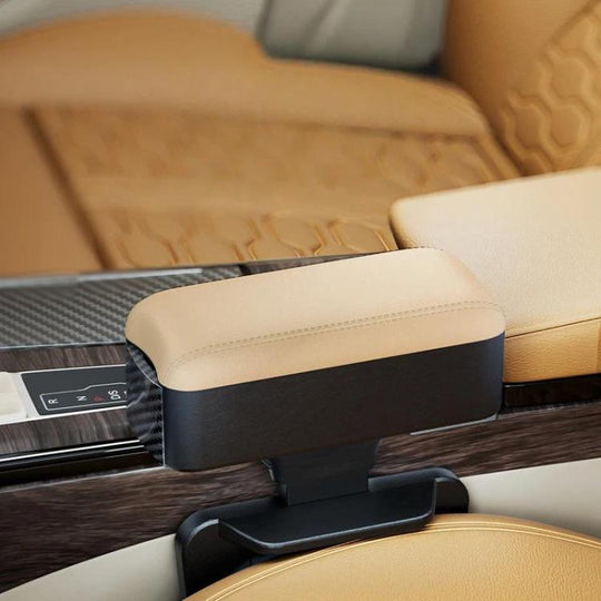 3092 Car Seat Armrest Cup Holder Multi-Functional Rear Seat Charging Storage Box(Beige)