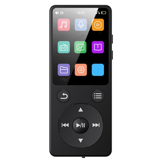 Music MP3 Player Listen Music Record Voice Read E-Books Bluetooth Portable Radio, Memory Capacity: 8GB(Black)