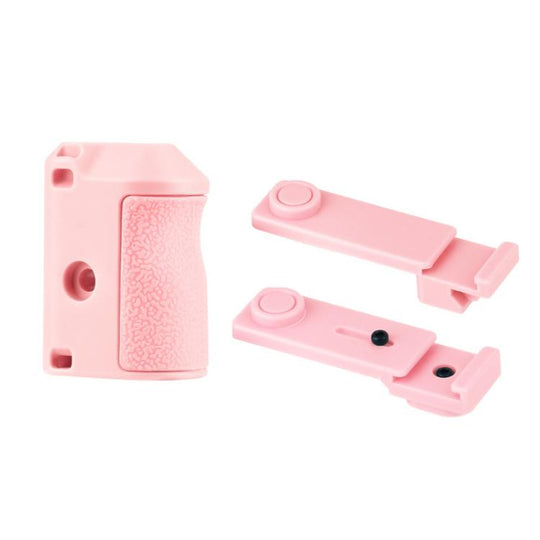 For DJI Osmo Action 3 / 4 / 5 Pro Camera Cage Shutter Grip(Pink)